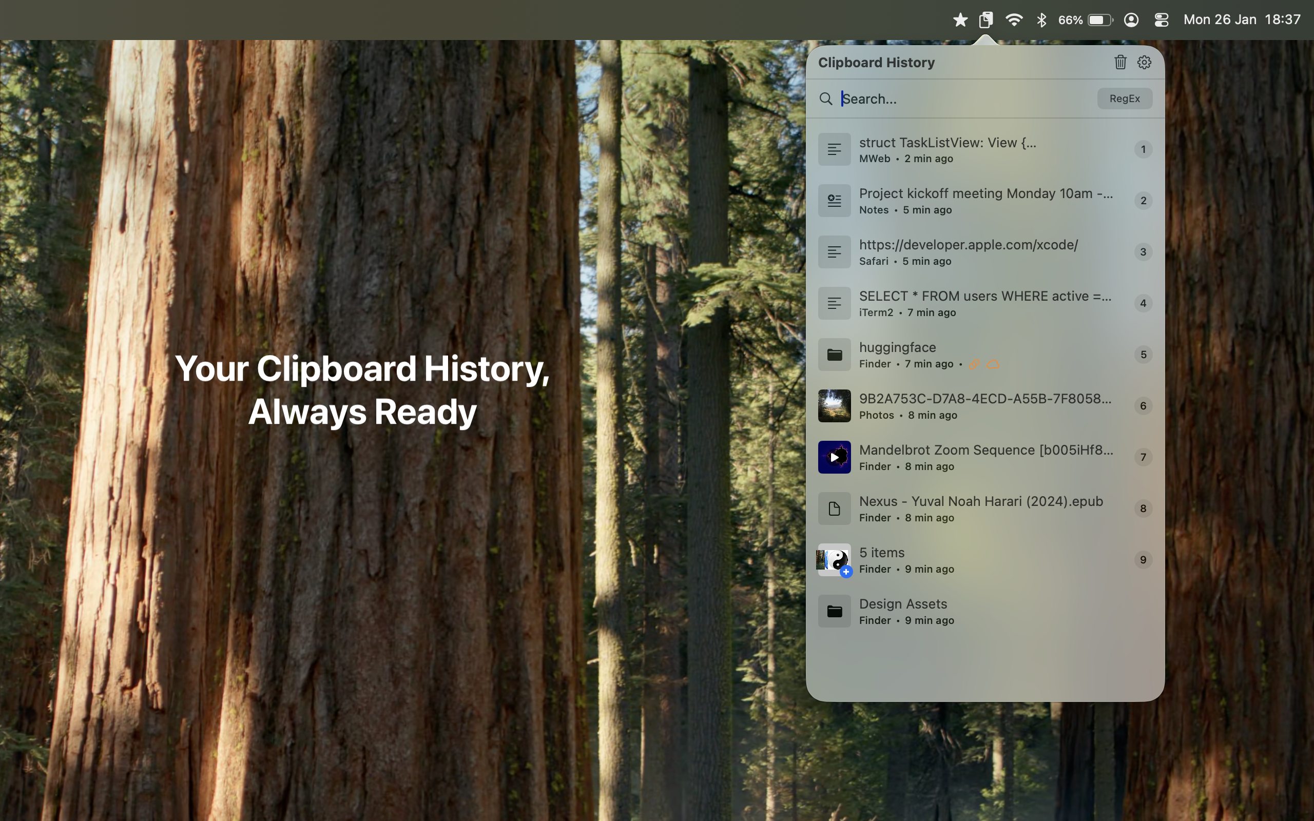 ClipboardMenu screenshot 1